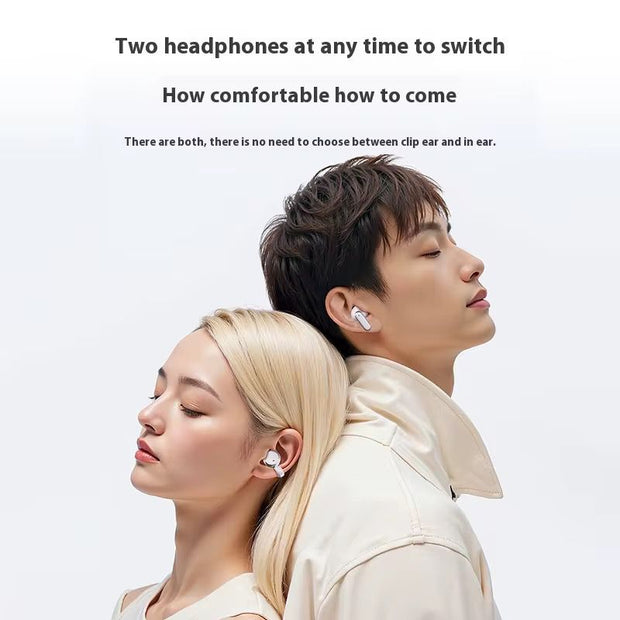 Écouteurs Bluetooth 2-en-1 – Style Classique & Boucles d’Oreilles
