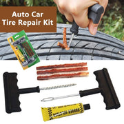 Car Bike Truck Motorcycle Tire Repair Kit Studding Tool Set Tubeless Tyre Puncture Plug Patch Strip Glue Garage Tool Accessories