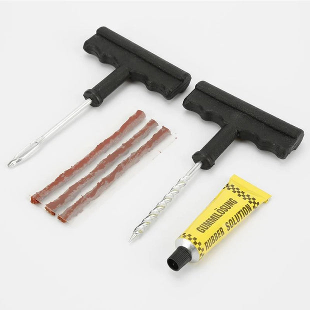 Car Bike Truck Motorcycle Tire Repair Kit Studding Tool Set Tubeless Tyre Puncture Plug Patch Strip Glue Garage Tool Accessories