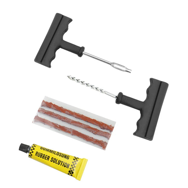Car Bike Truck Motorcycle Tire Repair Kit Studding Tool Set Tubeless Tyre Puncture Plug Patch Strip Glue Garage Tool Accessories