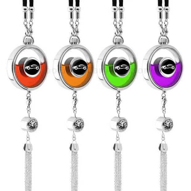 Car Perfume Pendants Auto Pendant Accessories Air Freshener Metal Lace Pendant Auto Interior Rearview Mirror Pendant Decoration