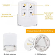 Bright Cob Under Cabinet Light 3W  LED Wireless Remote Control Dimmable Wardrobe Night Lamp Home Bedroom Closet Kitchen