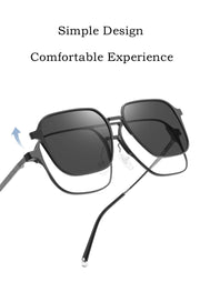 YIMARUILI Fashion Retro Double Beam Magnetic Sunglasses Pure Titanium Optical Prescription Glasses Frame Men And Women L7038