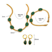 ensemble de bijoux  et montre en émeraude sn