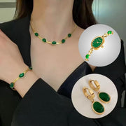 ensemble de bijoux  et montre en émeraude sn